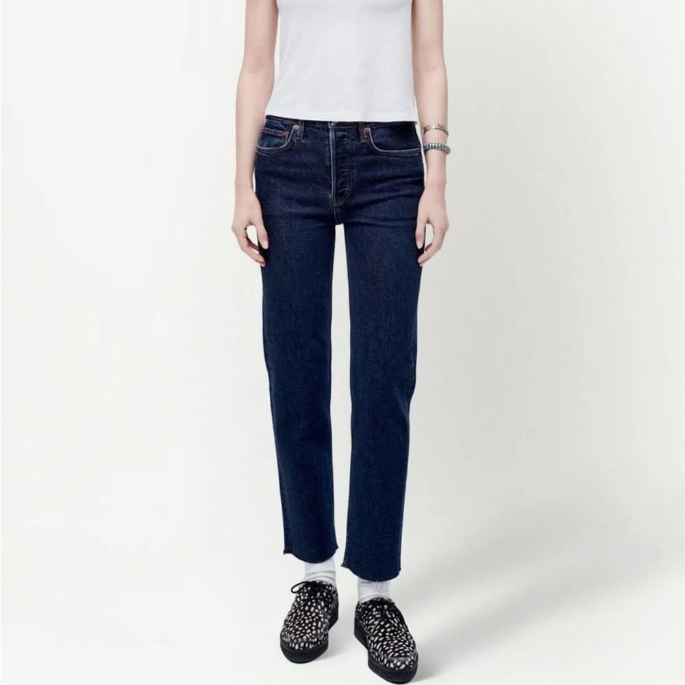 RE/DONE 70s Stove Pipe Mid-Rise Jeans